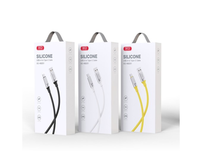 Кабель XO Liquid Silicone USB to Type-C 6A 1м чорний, ціна: 129 грн.