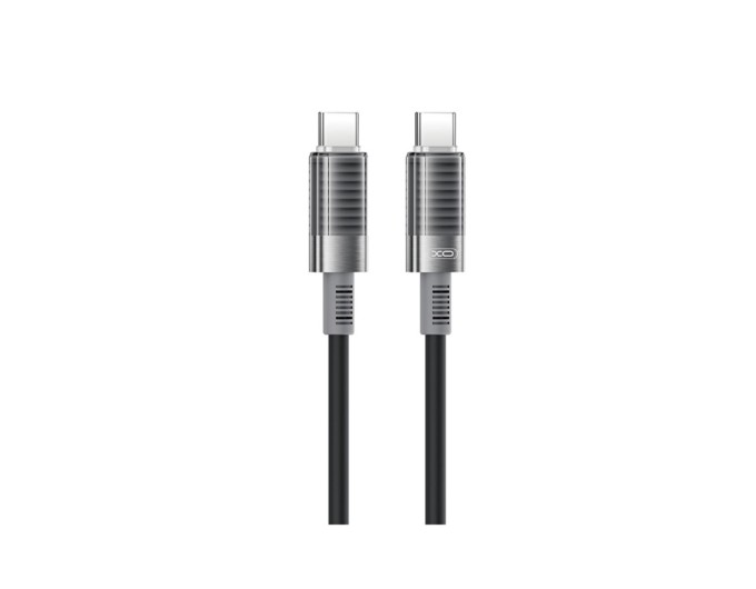 Кабель XO Brushed Silicone USB to Type-C 6A 1м чорний, ціна: 199 грн.