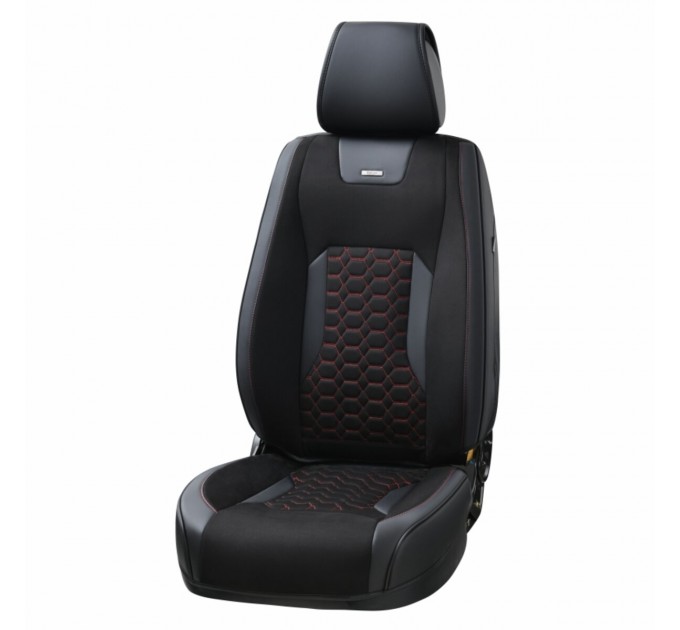 Комплект, 3D чехлы для передних сидений BELTEX Montana, black-red 2шт, цена: 3 394 грн.