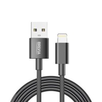 Кабель Brevia USB to Lightning 2,4А 1м, черный box