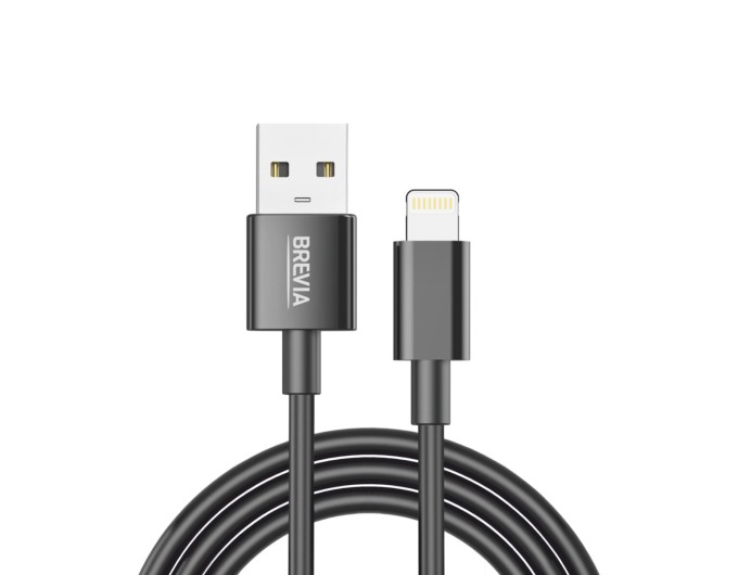 Кабель Brevia USB to Lightning 2,4А 1м, чорний box, ціна: 123 грн.
