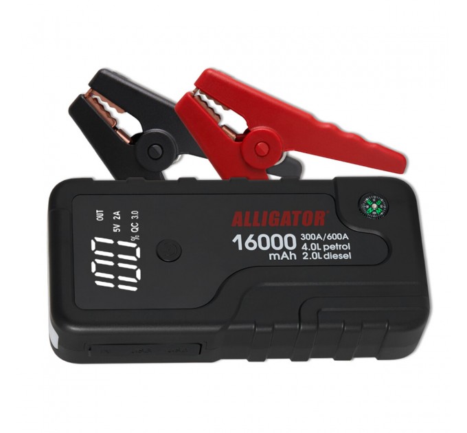 Пусковое устройство Alligator Jump Starter 300A/600A 16000mAh, цена: 2 641 грн.