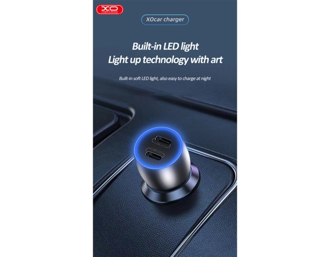 Автомобильное зарядное устройство XO CC51 PD40W Metal Intelligent Dual + Lightning кабель, цена: 329 грн.