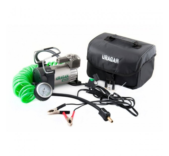 Компрессор автомобильный Uragan 10Атм 40л/мин 200Вт с зажимами АКБ, цена: 1 280 грн.