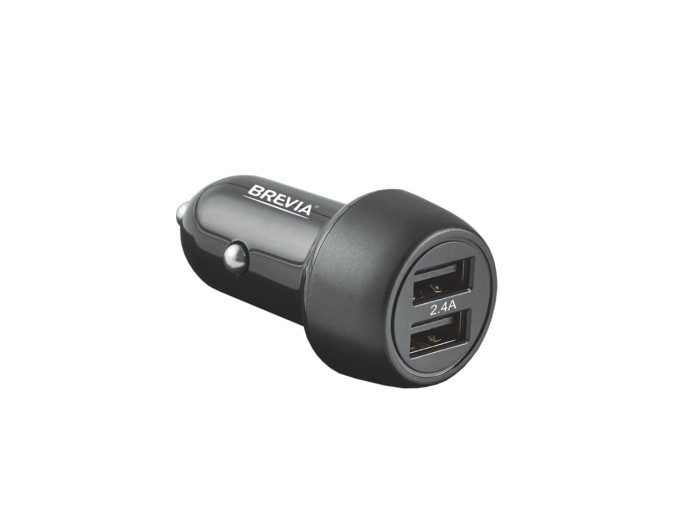 Автомобільний зарядний пристрій Brevia ePower DualDrive 12W 2xUSB-A чорний, ціна: 137 грн.