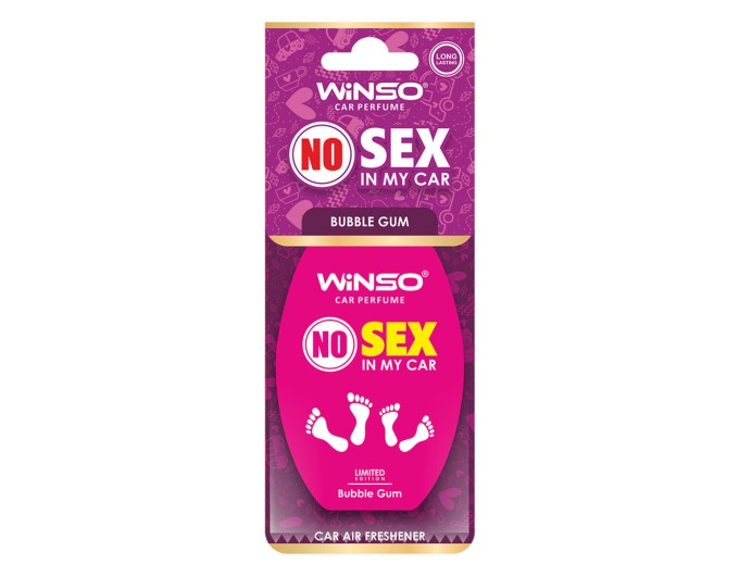 Освежитель воздуха Winso No Sex in My Car, целлюлозный ароматизатор Bubble Gum, цена: 37 грн.