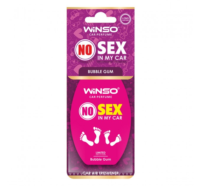 Освіжувач повітря Winso No Sex in My Car, целюлозний ароматизатор Bubble Gum, ціна: 35 грн.