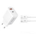 Сетевое зарядное устройство XO L116 PD30W/QC18W 1USB-C+1USB-A Type-C кабель белый, цена: 399 грн.