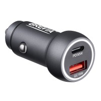 Автомобильное зарядное устройство для Brevia ePower Dual Style Metal LED 48W 1xUSB-C+1xUSB-A