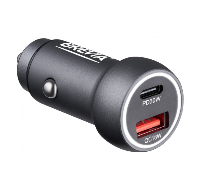 Автомобильное зарядное устройство для Brevia ePower Dual Style Metal LED 48W 1xUSB-C+1xUSB-A, цена: 331 грн.