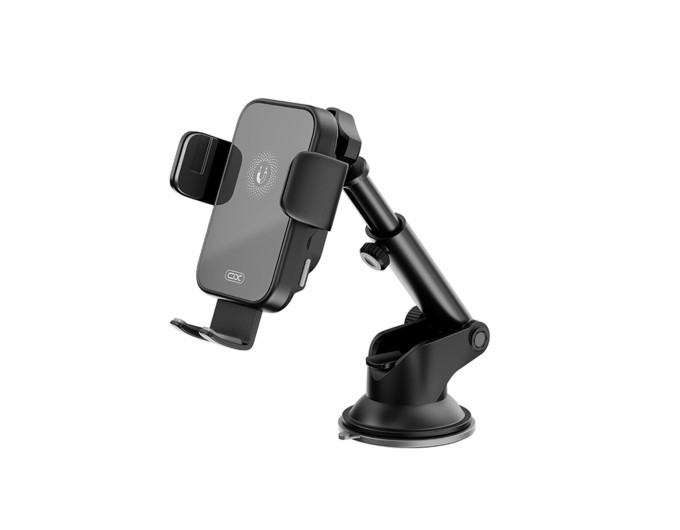 Тримач телефону автомобільний XO з бездротовою зарядкою WX036 Automatic Arm Clamp Type Wireless чорний, ціна: 769 грн.
