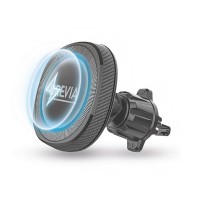 Держатель телефона автомобильный Brevia AirVent Ultra MagCharge 15W с беспроводной зарядкой, на дефлектор