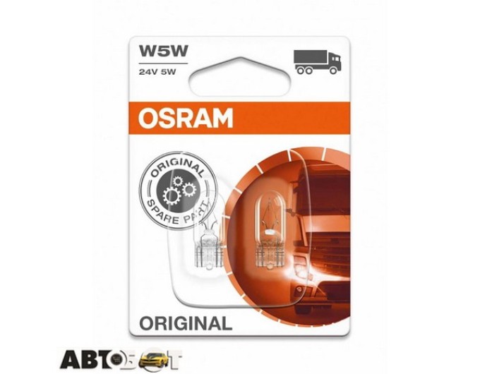 Лампа розжарювання Osram W5W 24V 5W 2845-02B (2шт.), ціна: 80 грн.