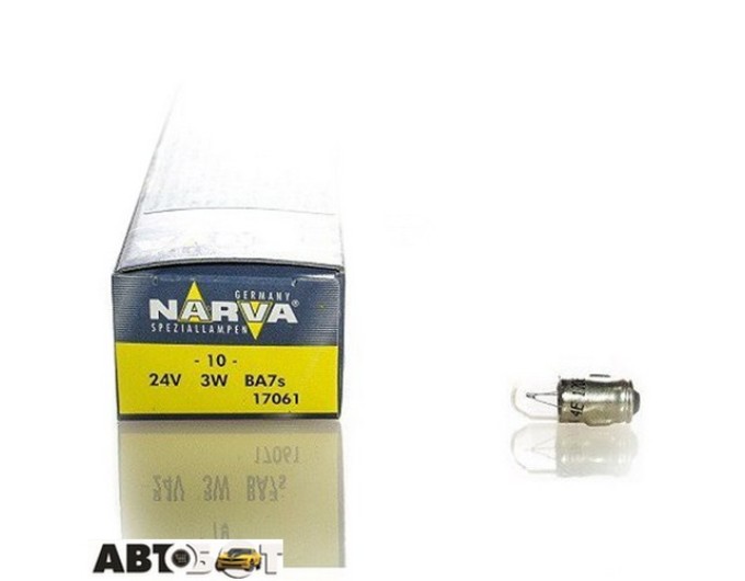 Лампа розжарювання Narva T3W 24V 3W BA7s 17061 (1 шт.), ціна: 27 грн.