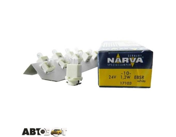 Лампа накаливания Narva BAX 24V 1.2W white 1.25mm 17103 (1 шт.), цена: 86 грн.