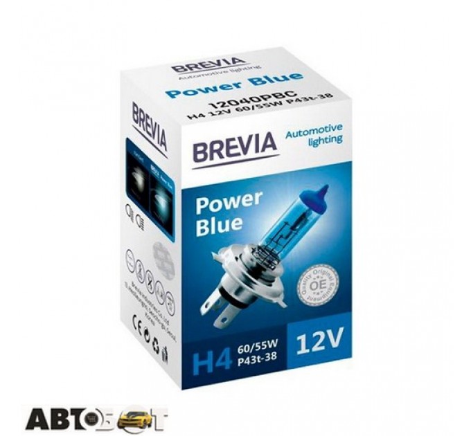  Галогенная лампа BREVIA Power Blue H4 12040PBC (1 шт.)