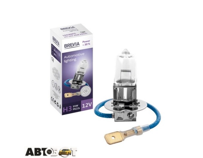 Галогенна лампа BREVIA Power +30% H3 12030PC (1 шт.), ціна: 62 грн.