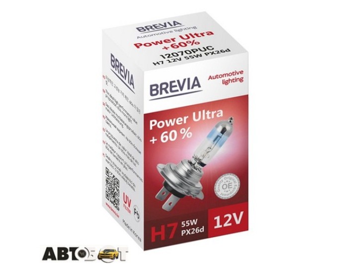 Галогенна лампа BREVIA Power Ultra +60% H7 12070PUC (1 шт.), ціна: 334 грн.