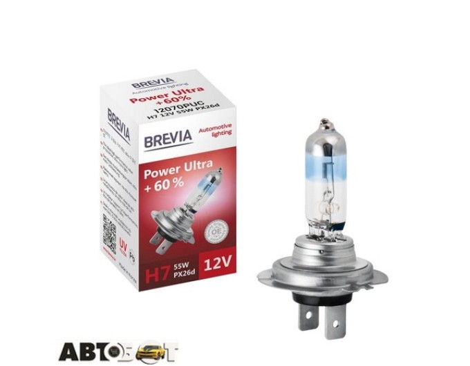 Галогенна лампа BREVIA Power Ultra +60% H7 12070PUC (1 шт.), ціна: 334 грн.