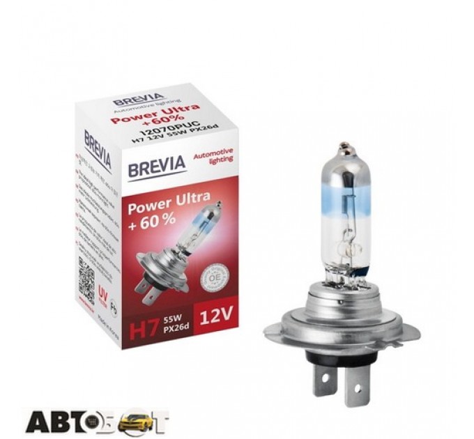  Галогенная лампа BREVIA Power Ultra +60% H7 12070PUC (1 шт.)