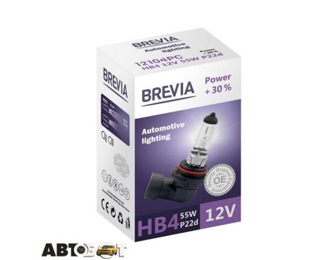 Галогенна лампа BREVIA Power +30% HB4 12104PC (1 шт.), ціна: 147 грн.