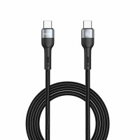 Кабель Winso Pro Type-C to Type-C 60W TPE+плетение 2м черный