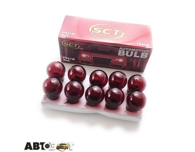 Лампа накаливания SCT PR21W Red 12V 21W 202081(1 шт.), цена: 50 грн.