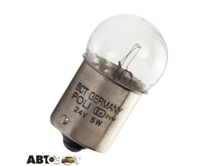 Лампа розжарювання SCT R5W 24V 5W BA15s 202181 (1 шт.), ціна: 30 грн.