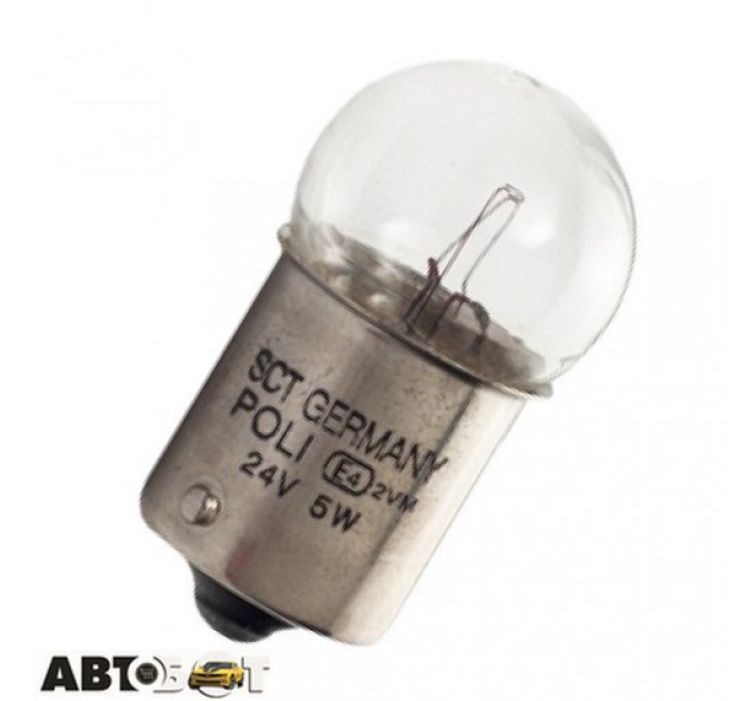 Лампа розжарювання SCT R5W 24V 5W BA15s 202181 (1 шт.), ціна: 24 грн.