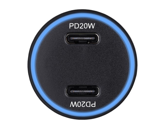 Автомобильное зарядное устройство Brevia ePower DualCharge Display 40W 2xUSB-C черный, цена: 482 грн.