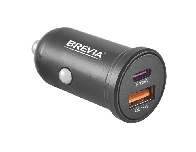Автомобильное зарядное устройство Brevia ePower DualCharge 48W 1xUSB-C+1xUSB-A, черный, цена: 275 грн.