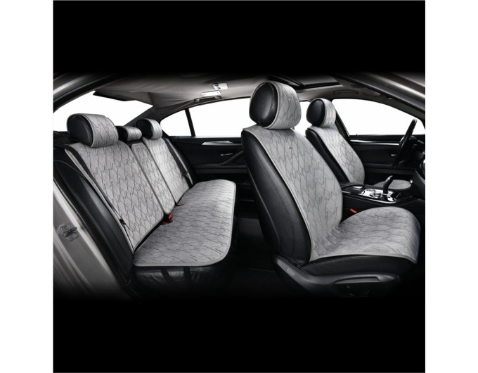 Комплект преміум накидок для сидінь CarLife Racer, grey, ціна: 4 561 грн.