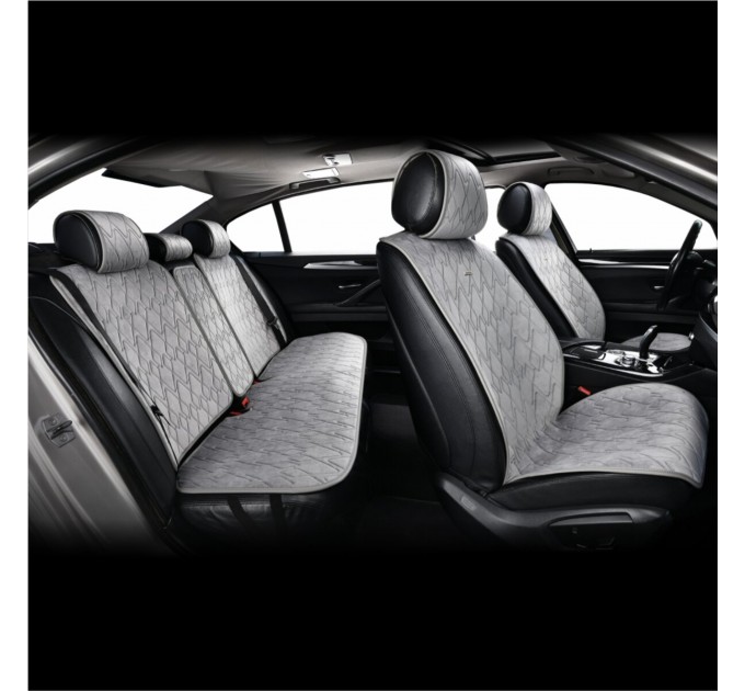 Комплект преміум накидок для сидінь CarLife Racer, grey, ціна: 4 561 грн.