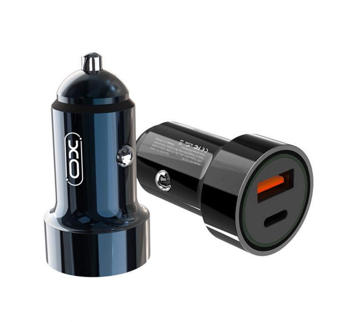 Автомобильное зарядное устройство XO CC32 PD+QC3.0 20W USB + Type-c синий, цена: 199 грн.