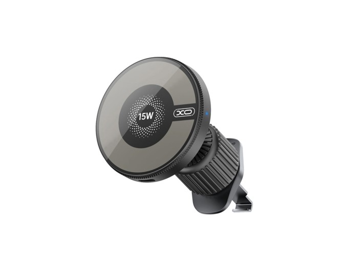 Тримач телефону автомобільний XO з бездротовою зарядкою CX025 Magnetic Car Air Vent 15W чорний, ціна: 679 грн.
