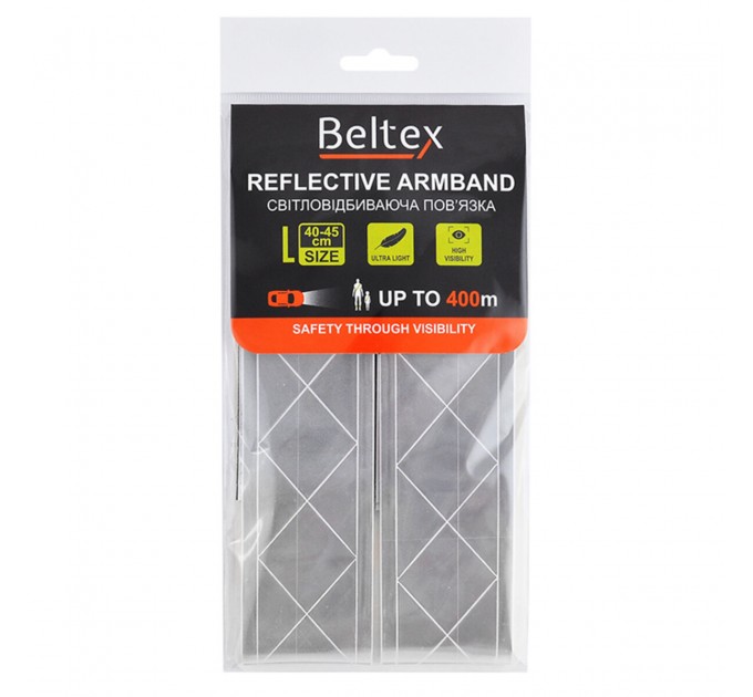 Світловідбиваюча пов'язка Beltex сіра L 40-45см, ціна: 173 грн.