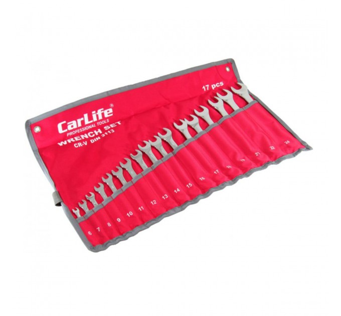 Набор ключей CarLife комбинированные CR-V, 6-24мм, 17шт уп.чехол PE (8), цена: 1 022 грн.
