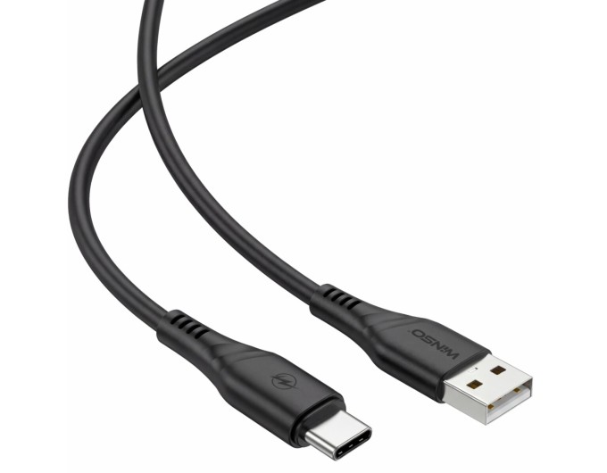 Кабель Winso Pro USB to Type-C PVC 1м чорний, ціна: 49 грн.