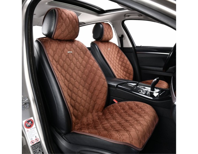 Комплект преміум накидок для сидінь CarLife Turbo, coffee, ціна: 4 561 грн.