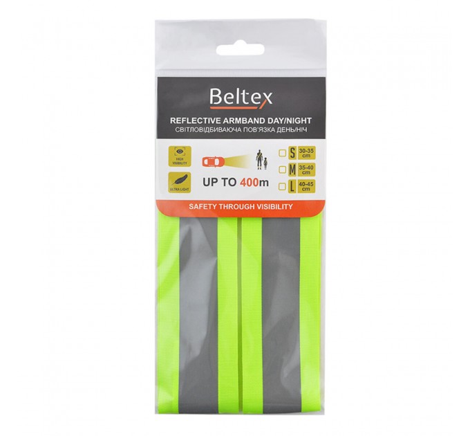 Світловідбиваюча пов'язка Beltex жовта день/ніч L 40-45см, ціна: 72 грн.