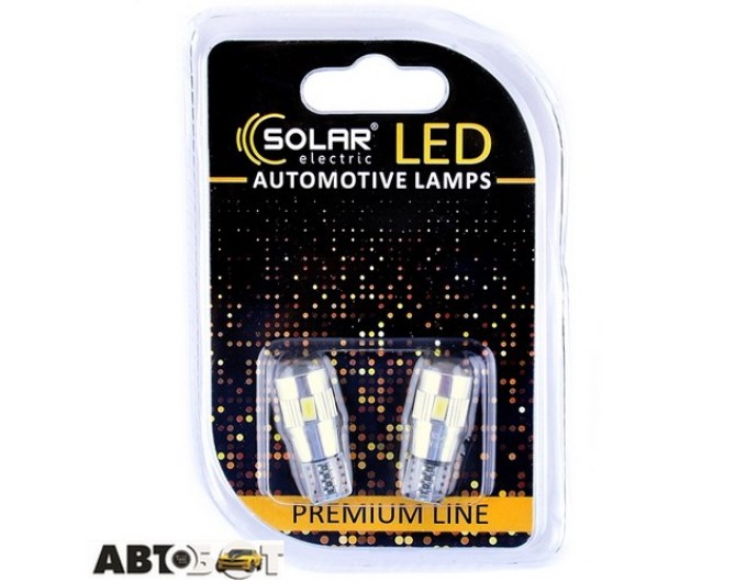 LED лампа SOLAR T10 W2.1x9.5d 12V 6SMD 5730 CANBUS white SL1347 (2 шт.), ціна: 150 грн.