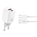 Сетевое зарядное устройство XO L149 PD30W 1USB-A+1USB-C + Type-C кабель белый, цена: 329 грн.