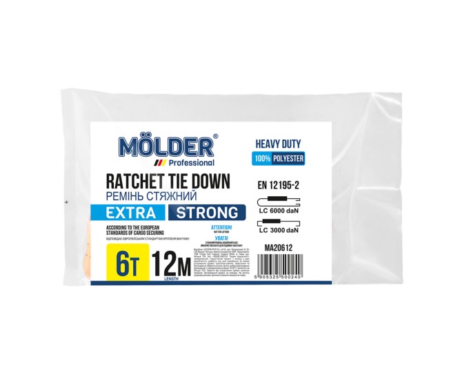 Стяжний ремінь Molder 6т, 12м, ціна: 1 294 грн.