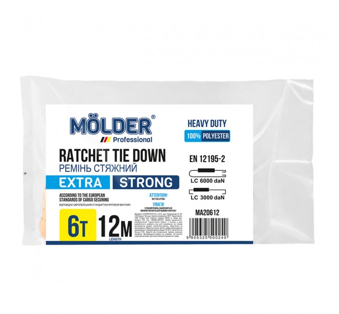 Стяжной ремень Molder 6т, 12м, цена: 1 265 грн.
