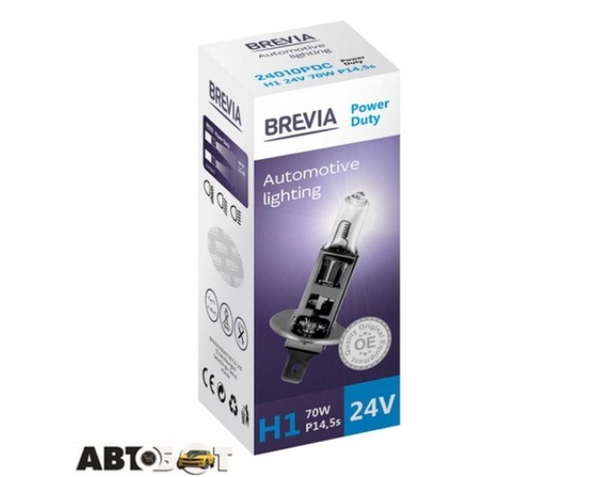 Галогенна лампа BREVIA Power Duty H1 24V 70W CP 24010PDC (1шт.), ціна: 107 грн.