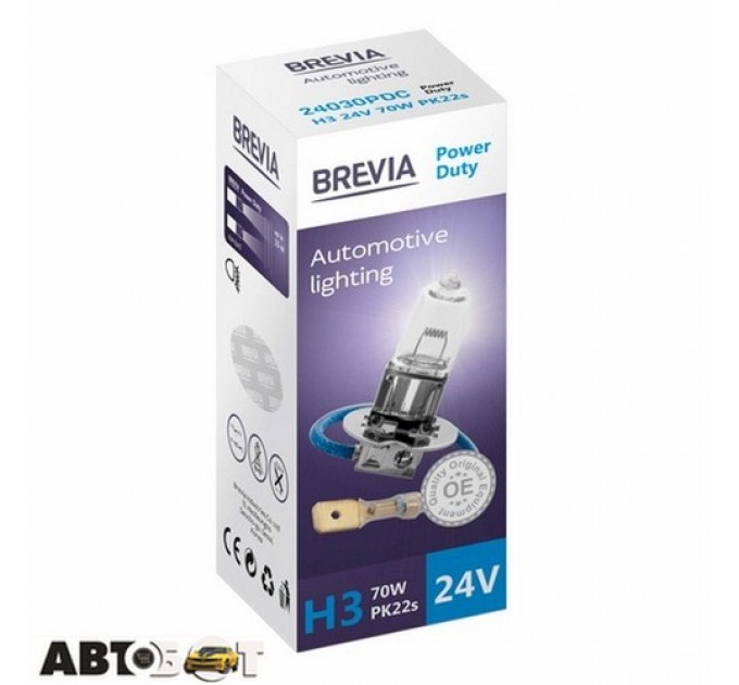  Галогенная лампа BREVIA Power Duty H3 24V 70W CP 24030PDC (1 шт.)