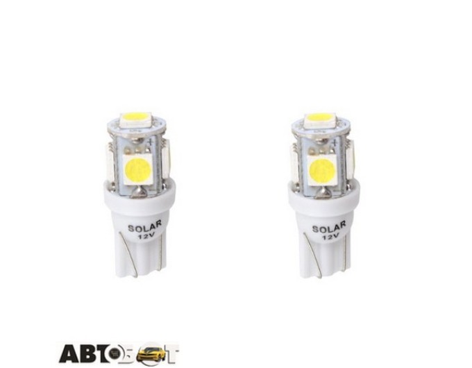 LED лампа SOLAR T10 W2.1x9.5d 12V 5SMD white LS243_B2 (2 шт.), ціна: 36 грн.