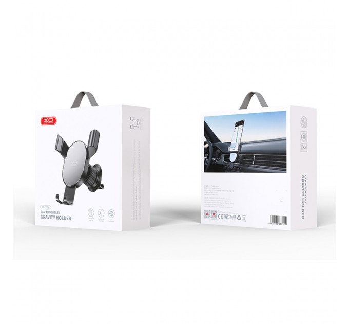Автомобильный держатель телефона XO 126 Mirror Face Gravity Air Outlet Latch Bracket черный, цена: 139 грн.