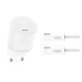 Сетевое зарядное устройство XO L150 30W Single USB-C + Type-C кабель белый, цена: 399 грн.