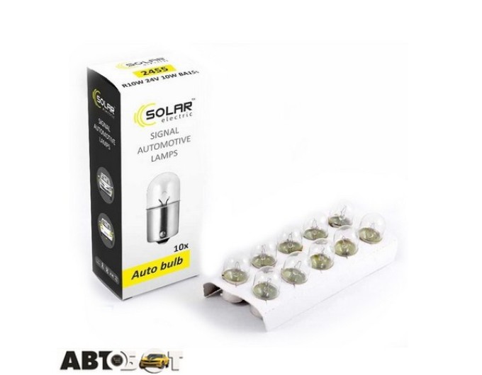 Лампа розжарювання SOLAR R10W 24V 10W 2455 (1 шт.), ціна: 12 грн.